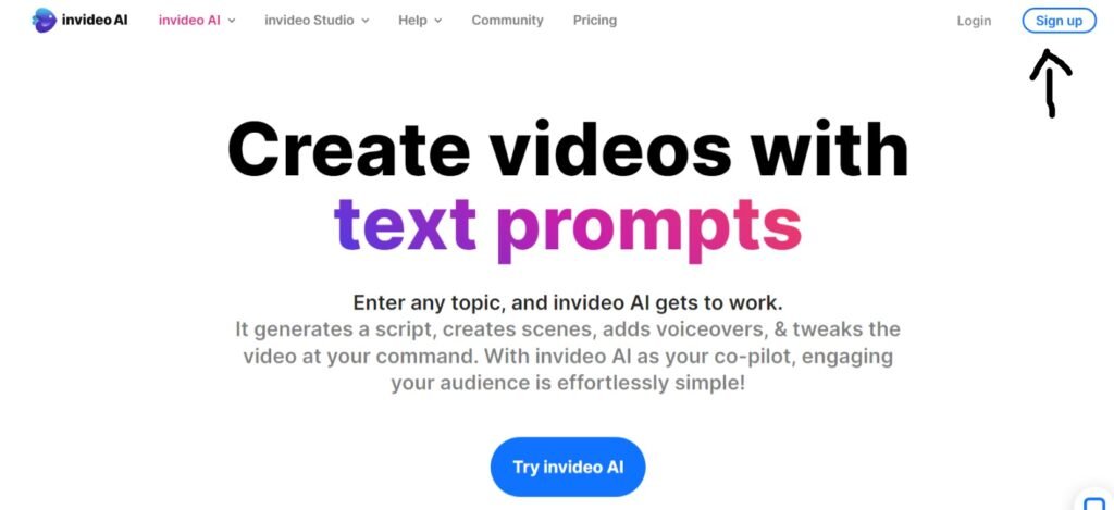 Invideo AI Sign Up